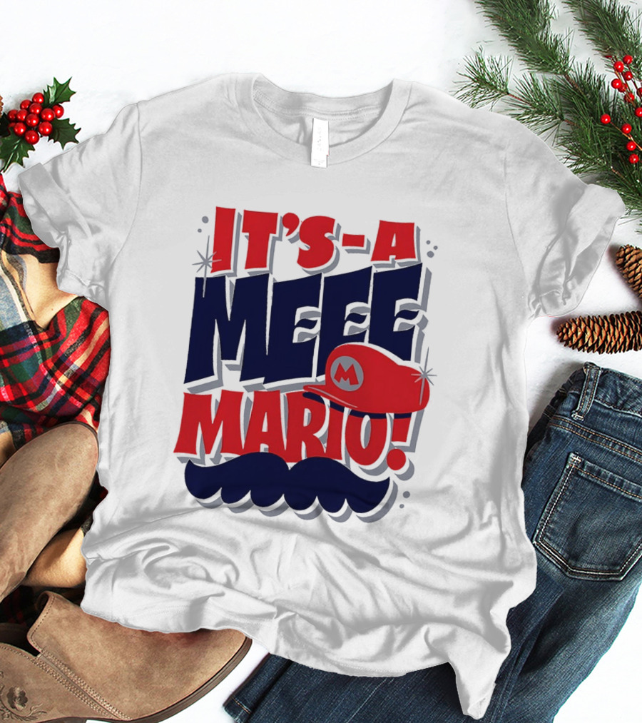 It's A Meee Mario M Moustache Cap T-Shirt