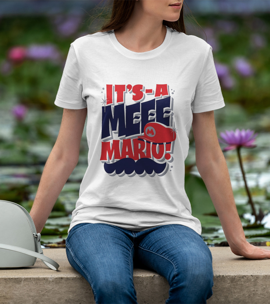It's A Meee Mario M Moustache Cap T-Shirt