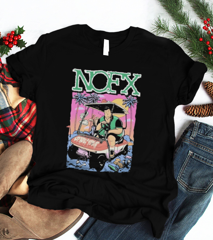 NOFX Mattersville Country Club Punk Rock Album Art Style Golf Cart Scene T-Shirt