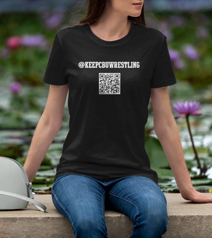 Keep CBU Wrestling QR Code Opposing Teams T-Shirt
