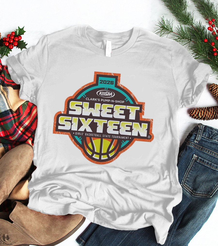 Clark's Pump N Shop Sweet Sixteen 2026 KHSAA Girls Basketball State Tournament T-Shirt