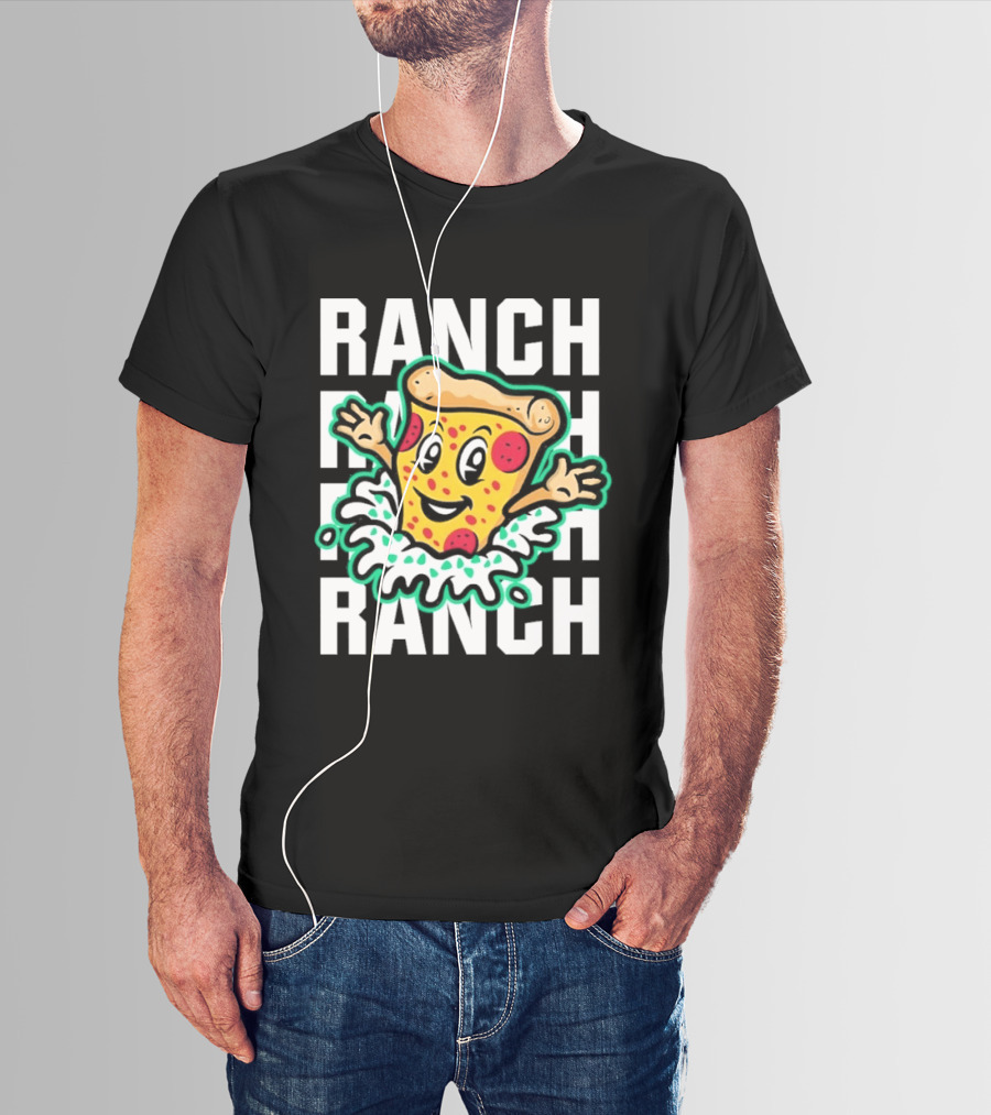 Tulsa Ranch Dippers Pizza With Ranch Splash T-Shirt