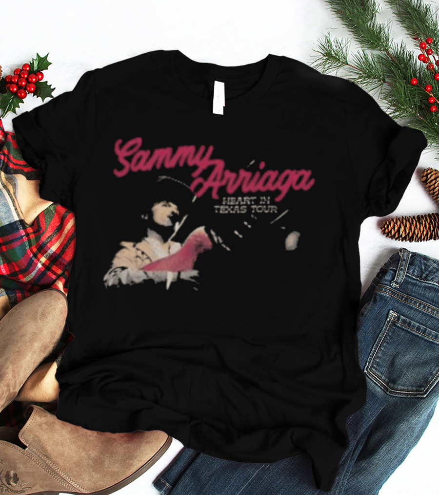 Sammy Arriaga Heart In Texas Tour Cowboy Boot Desert Scene T-Shirt