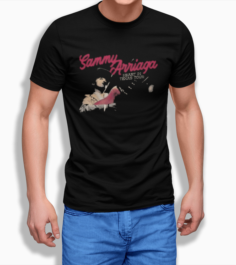 Sammy Arriaga Heart In Texas Tour Cowboy Boot Desert Scene T-Shirt