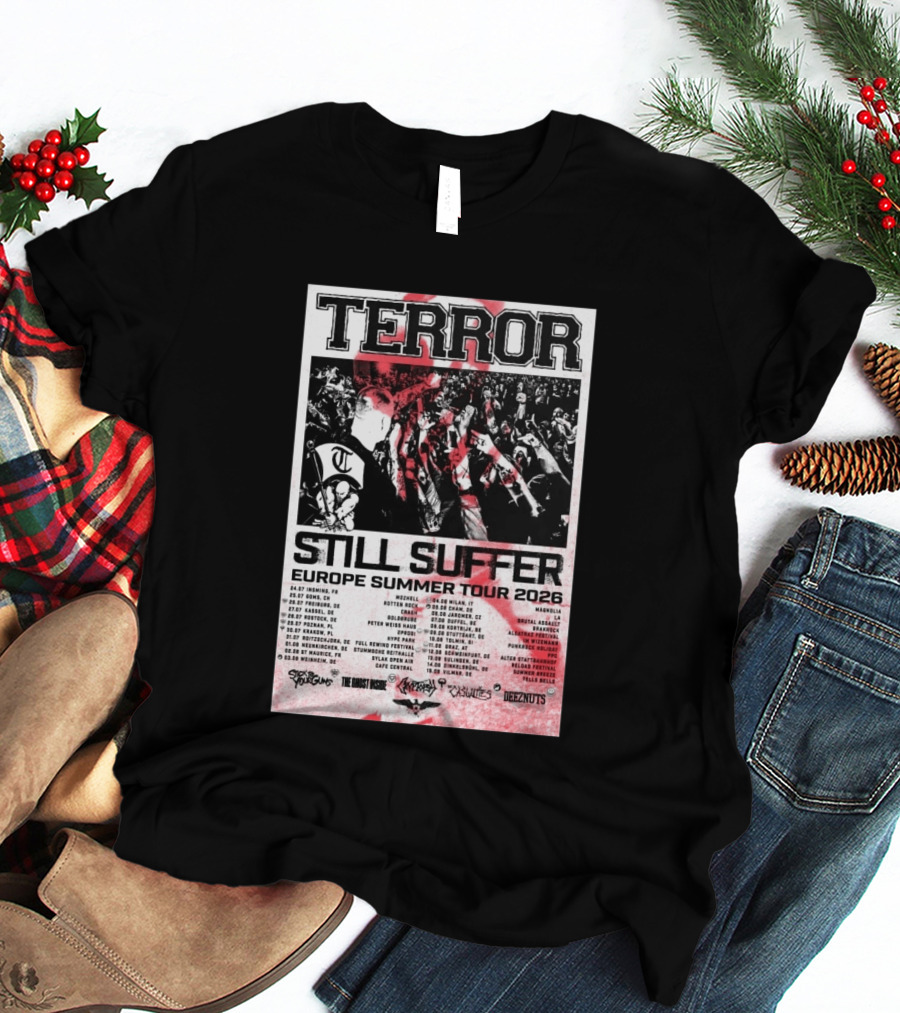 TERROR Still Suffer Europe Summer Tour 2026 With Stick To Your Guns And The Ghost Inside T-Shirt