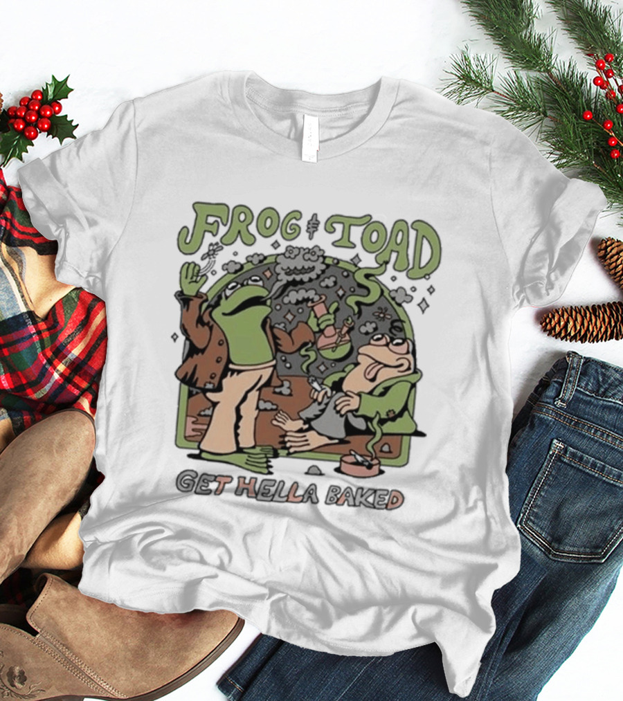 Frog And Toad Get Hella Baked Smoke And Relax Scene T-Shirt