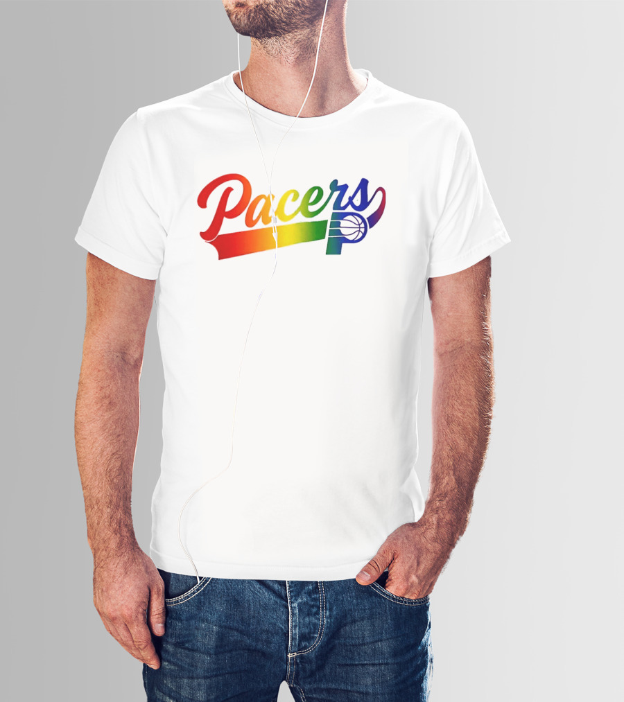Indiana Pacers Pride Rainbow Game Night T-Shirt