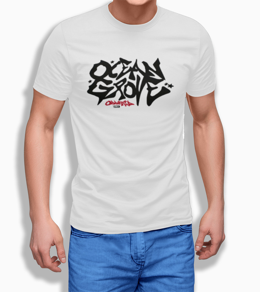 Ocean Grove Oddworld Lettering With Stars And Tag T-Shirt