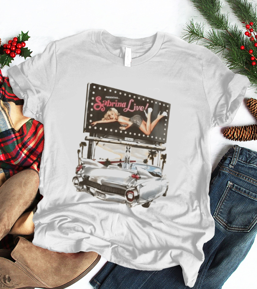 Presenting Sabrina Live Coachella Cadillac Billboard Vintage 50s T-Shirt
