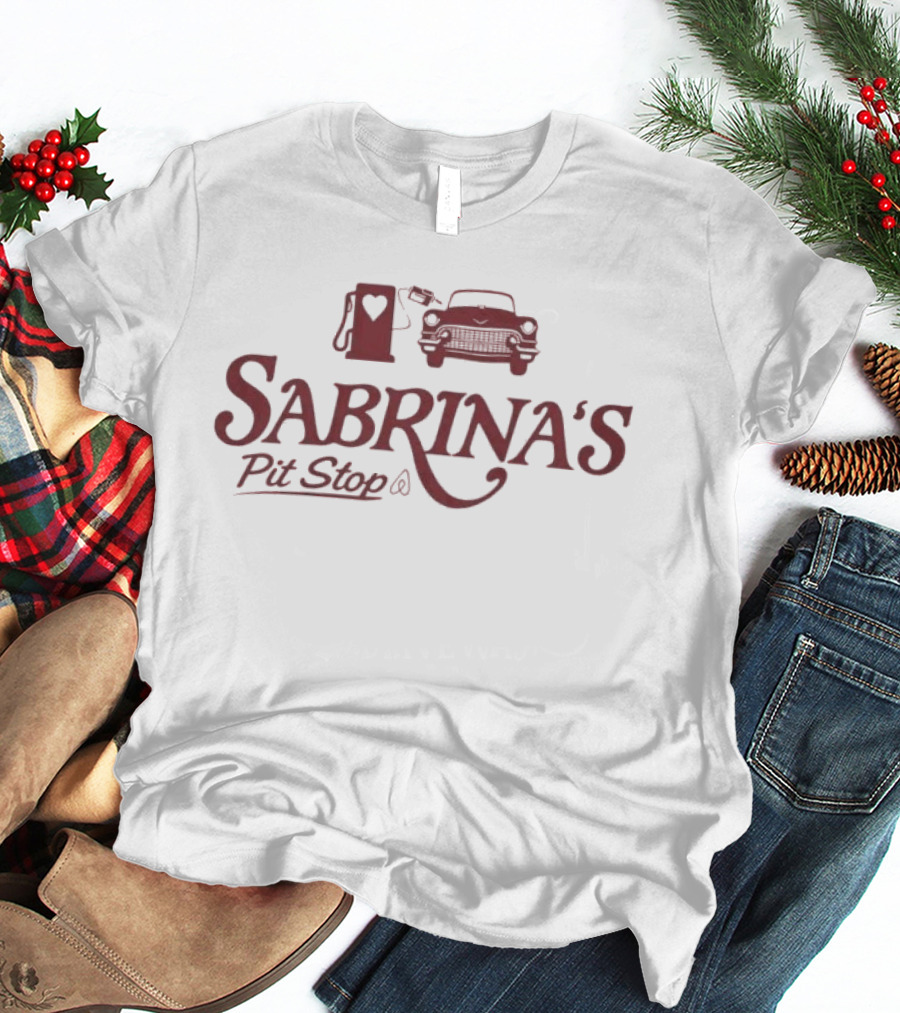 Sabrina's Pit Stop Vintage Car And Gas Pump T-Shirt