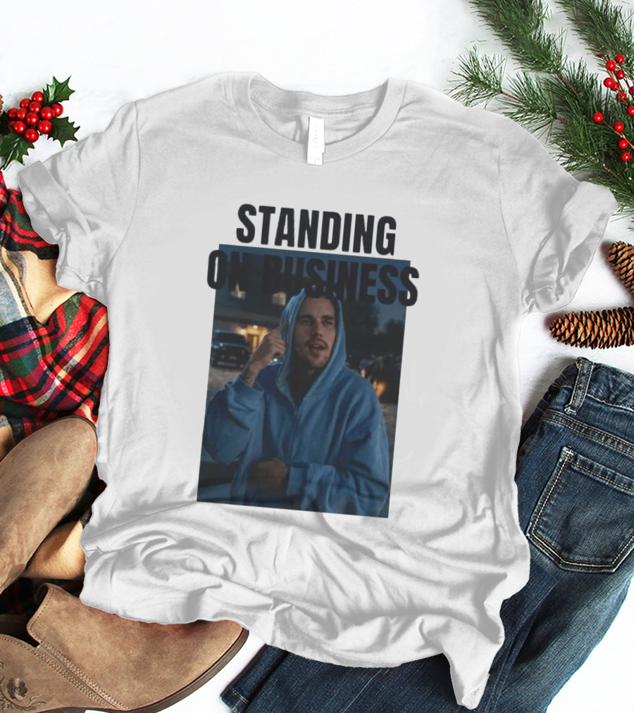 Standing On Business Justin Bieber Coachella Blue Look Night Scene T-Shirt