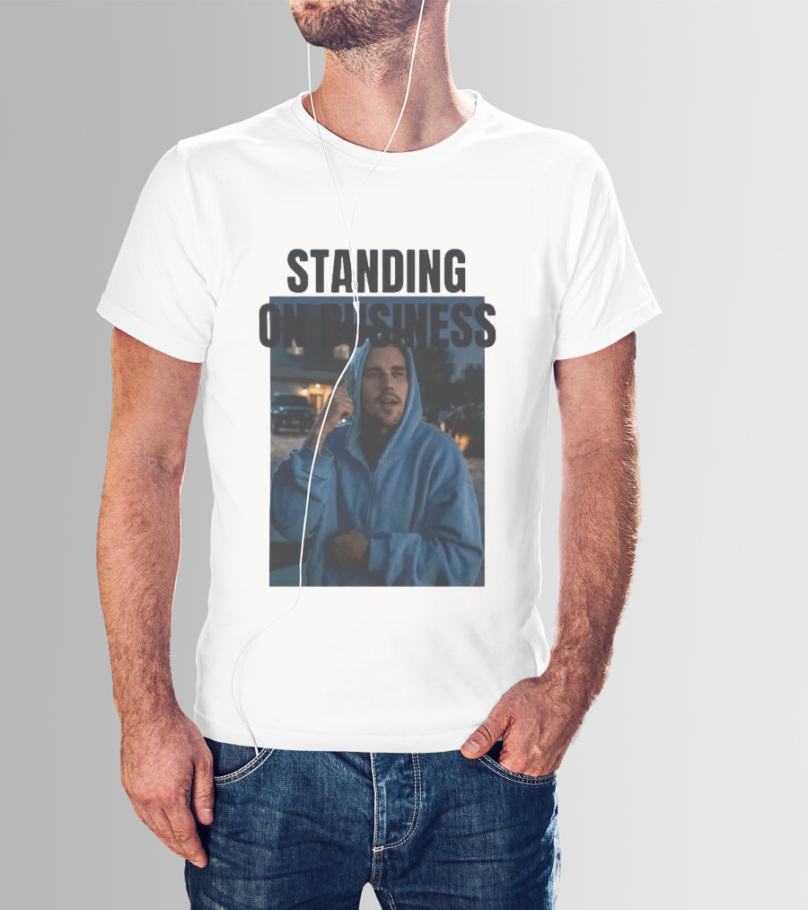 Standing On Business Justin Bieber Coachella Blue Look Night Scene T-Shirt