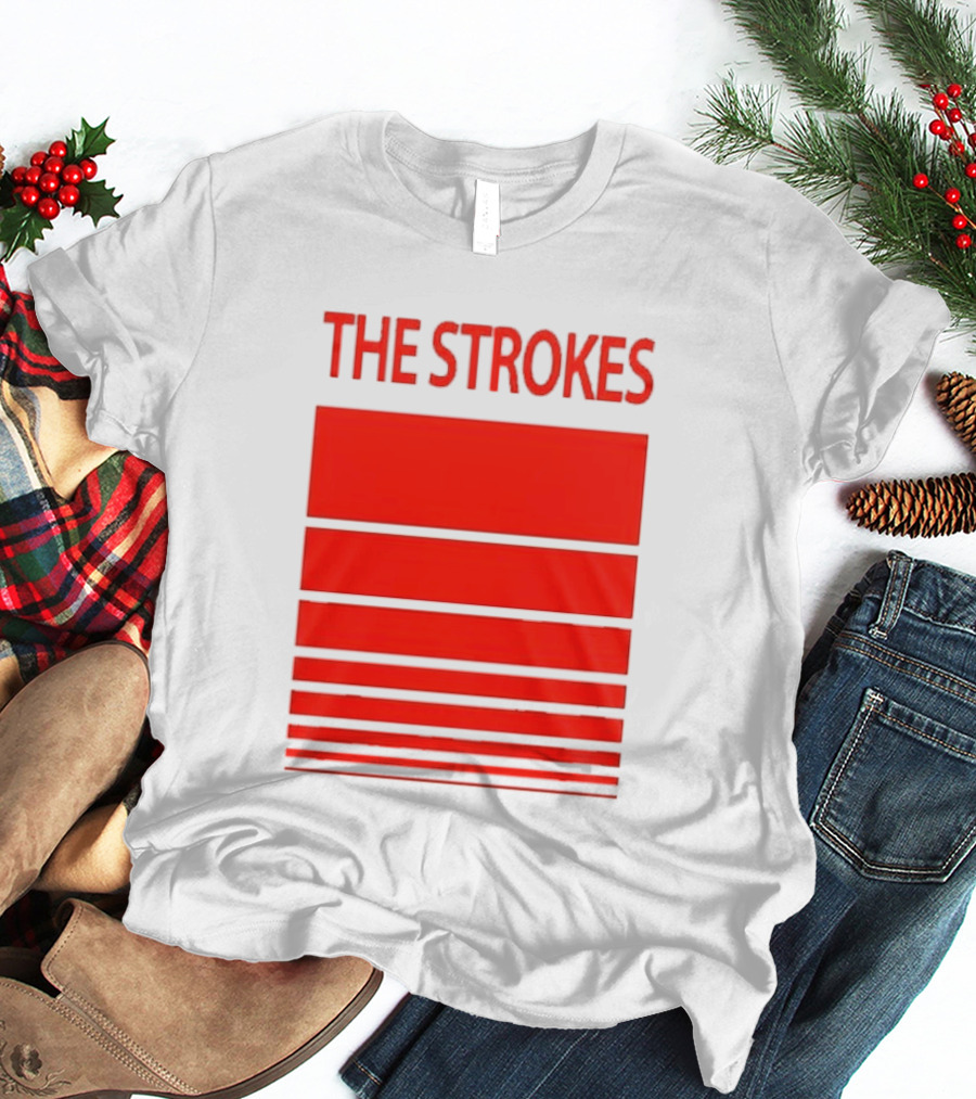 The Strokes 2026 Tour San Francisco Bold Red Stripes T-Shirt