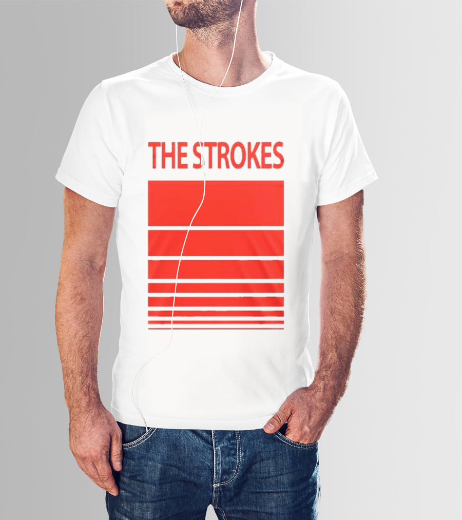 The Strokes 2026 Tour San Francisco Bold Red Stripes T-Shirt