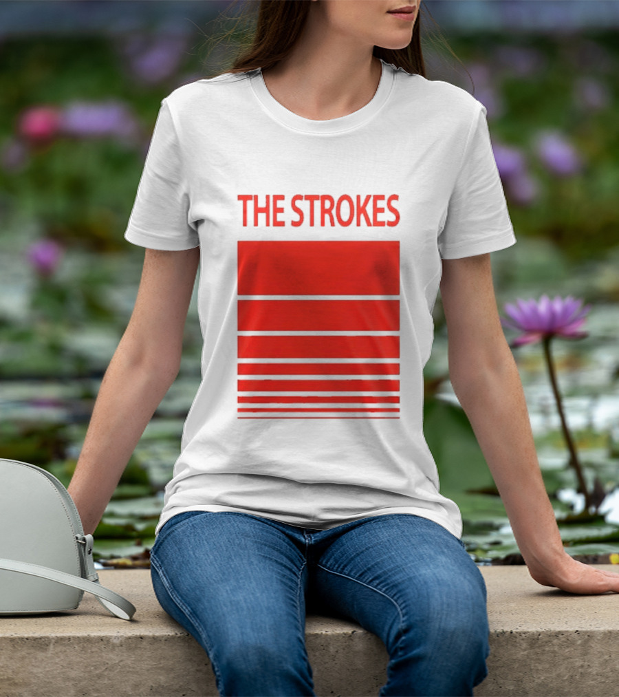 The Strokes 2026 Tour San Francisco Bold Red Stripes T-Shirt