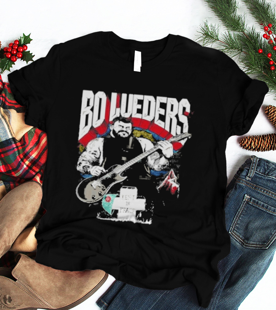 Bo Lueders Guitar Tribute Edgemen Rest In Peace T-Shirt