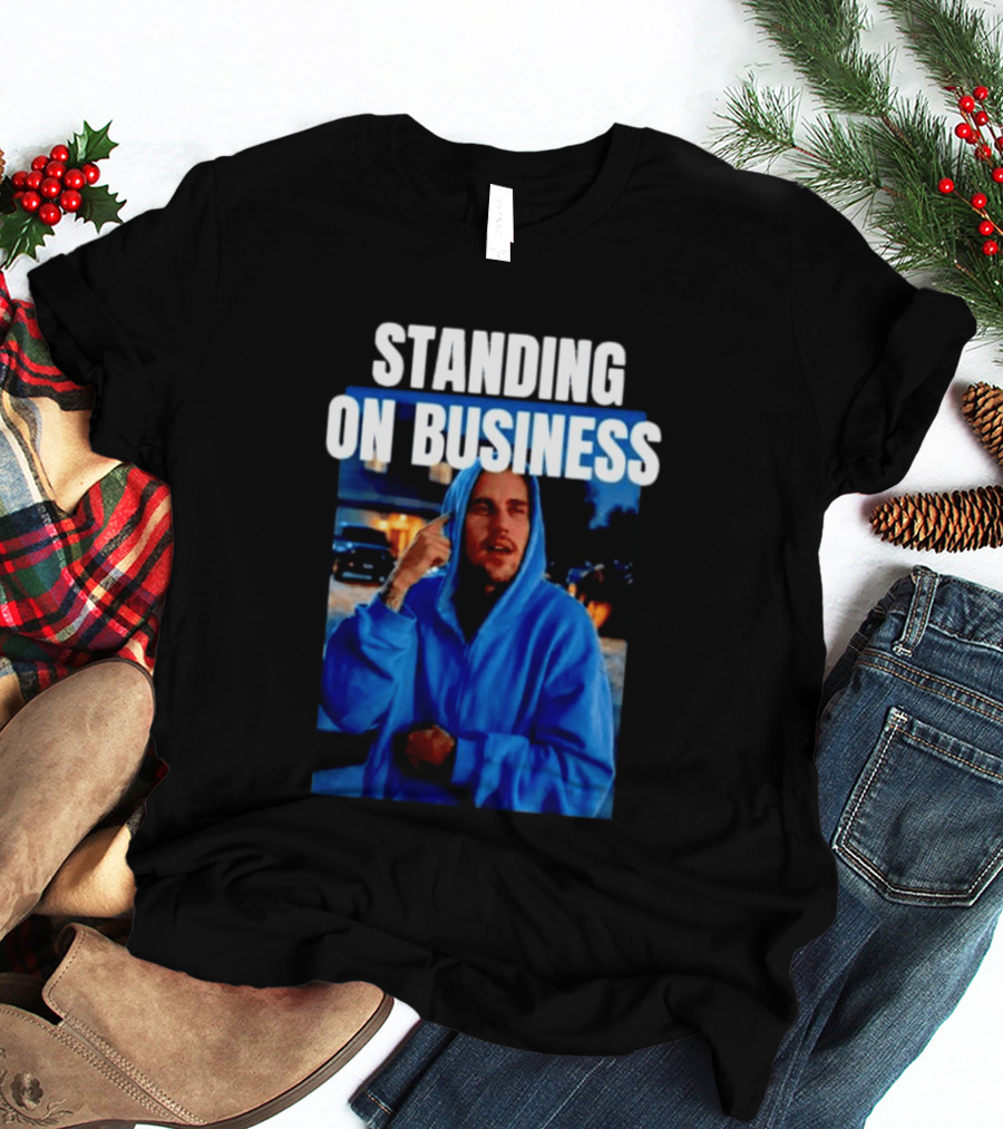 Standing On Business Blue Image T-Shirt