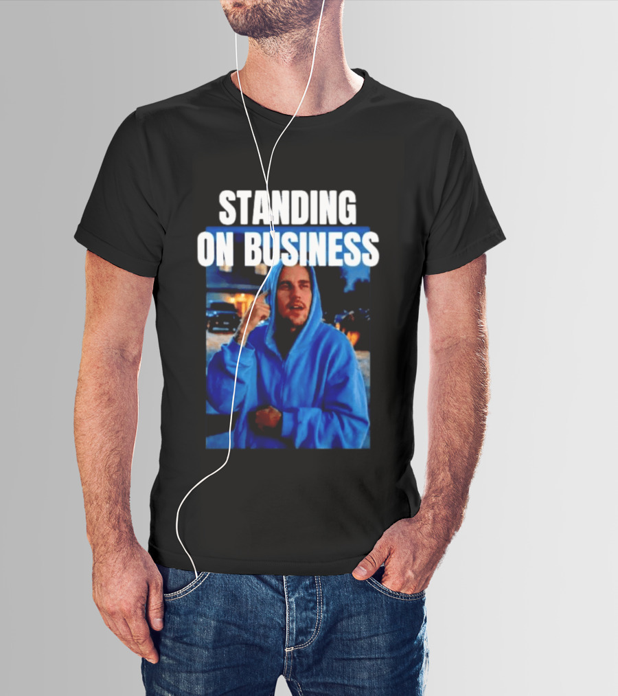 Standing On Business Blue Image T-Shirt