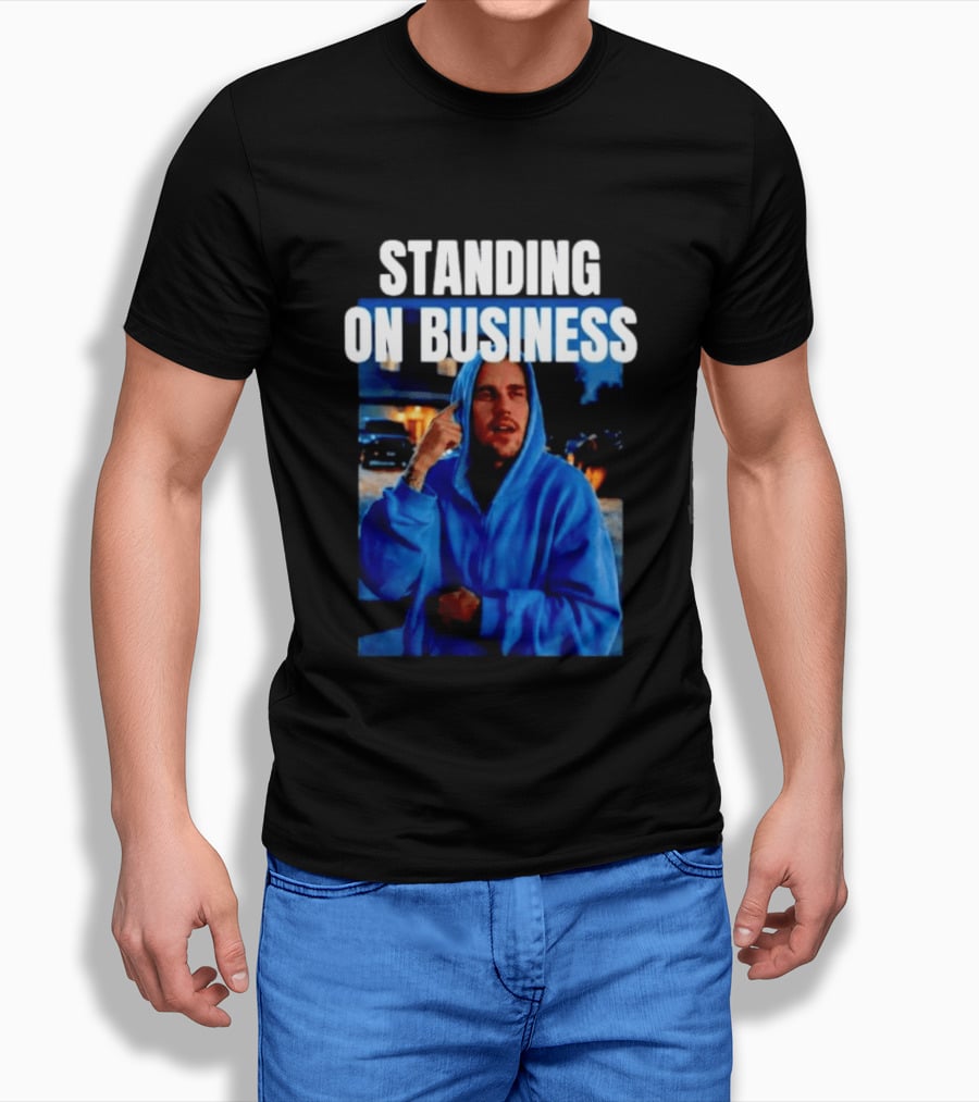Standing On Business Blue Image T-Shirt