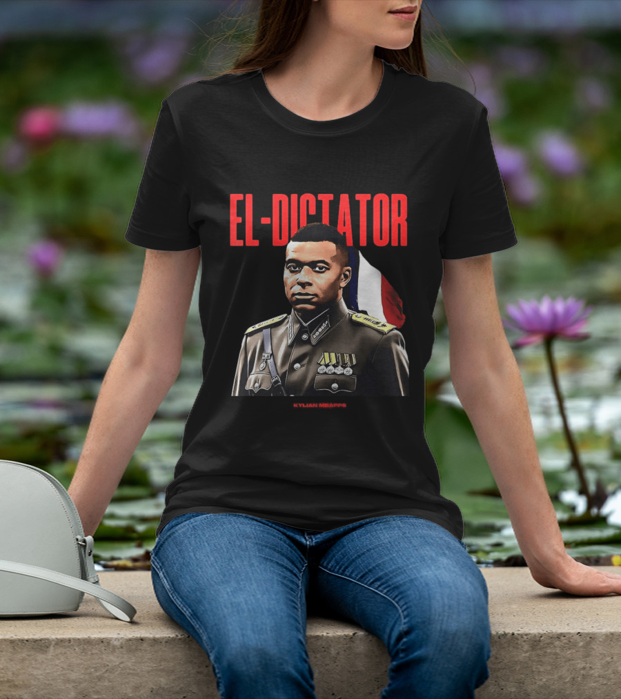 Kylian Mbappé El Dictator Military Uniform French Flag T-Shirt