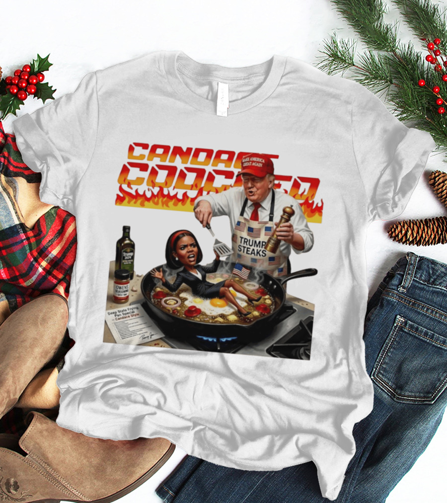 Candace Cooked Meme Trump Steaks Frying Pan Comedy T-Shirt