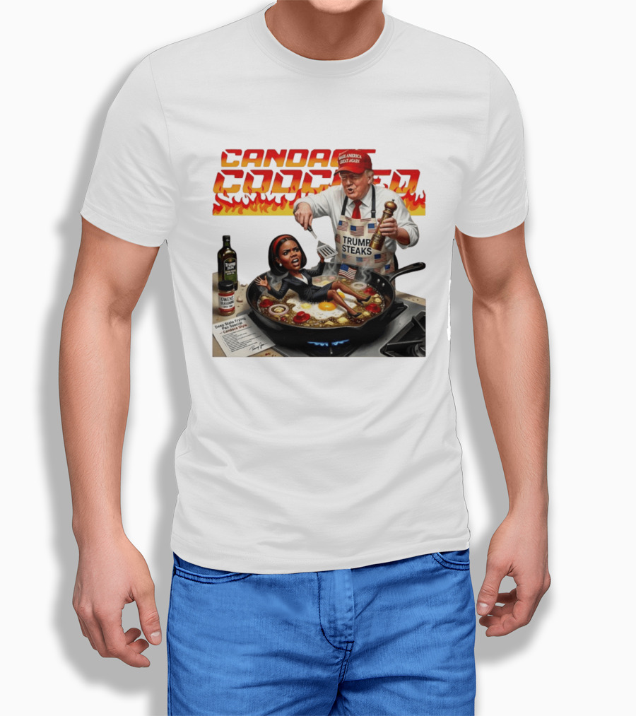 Candace Cooked Meme Trump Steaks Frying Pan Comedy T-Shirt