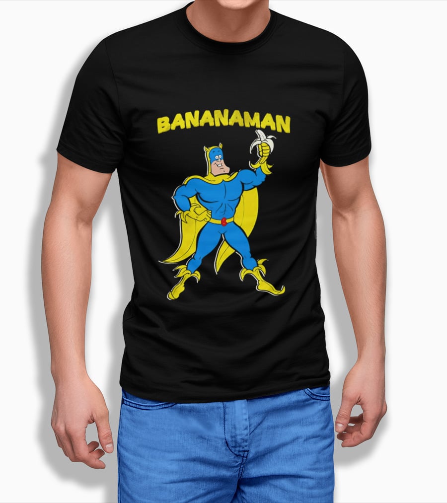 Bananaman Cartoon Superhero With Banana T-Shirt
