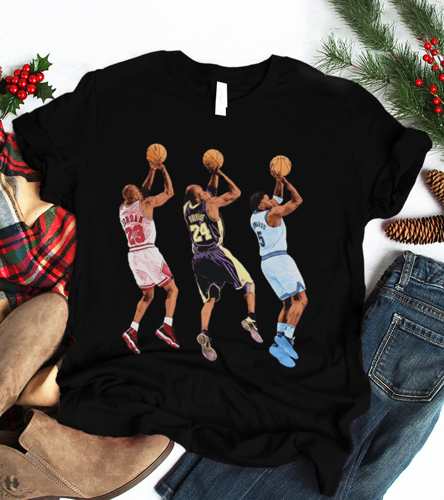 Fadeaway Jordan 23 Bryant 24 Edwards 5 Jump T-Shirt