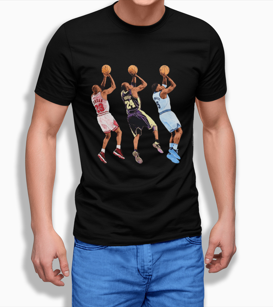 Fadeaway Jordan 23 Bryant 24 Edwards 5 Jump T-Shirt