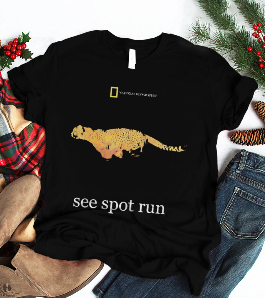 National Geographic See Spot Run Cheetah 2000s T-Shirt