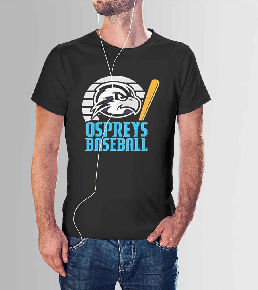 North Florida Ospreys Baseball Team Logo With Bat T-Shirt