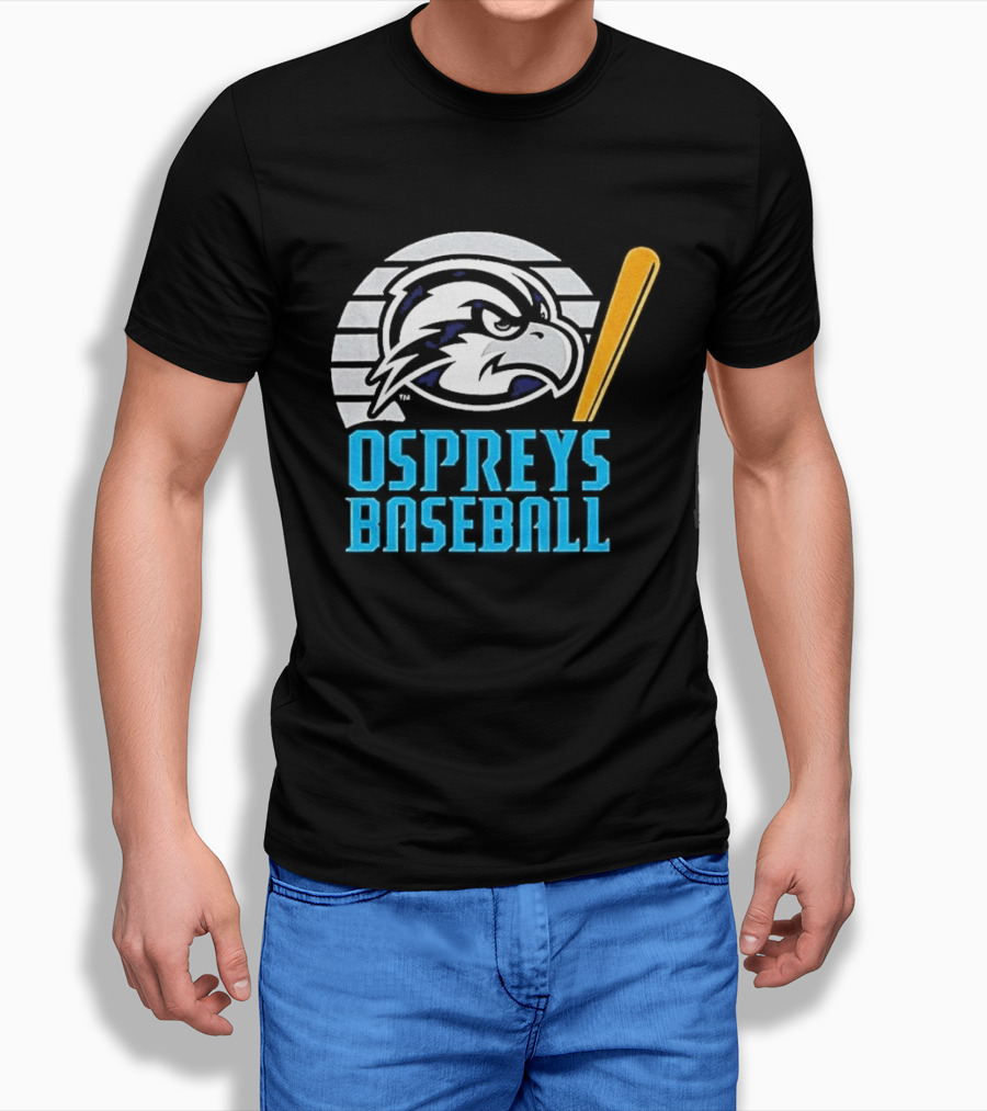 North Florida Ospreys Baseball Team Logo With Bat T-Shirt