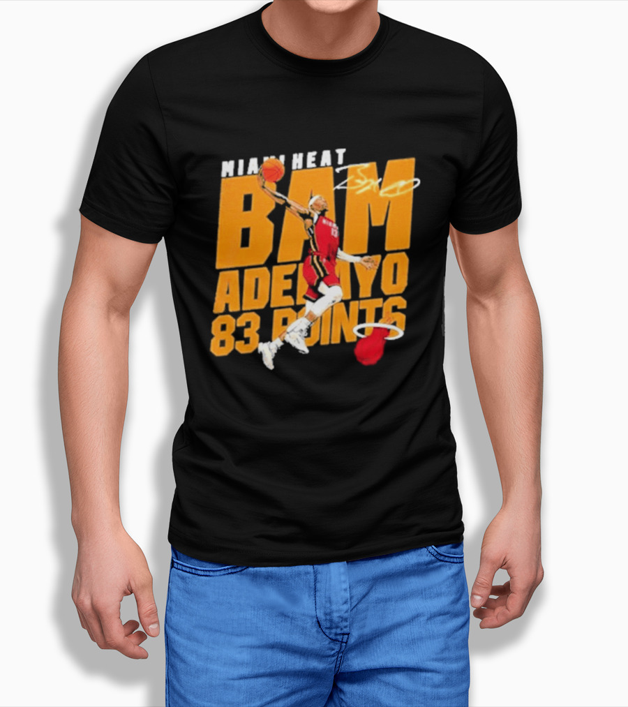 Miami Heat Bam Adebayo Slam Dunk 83 Points T-Shirt