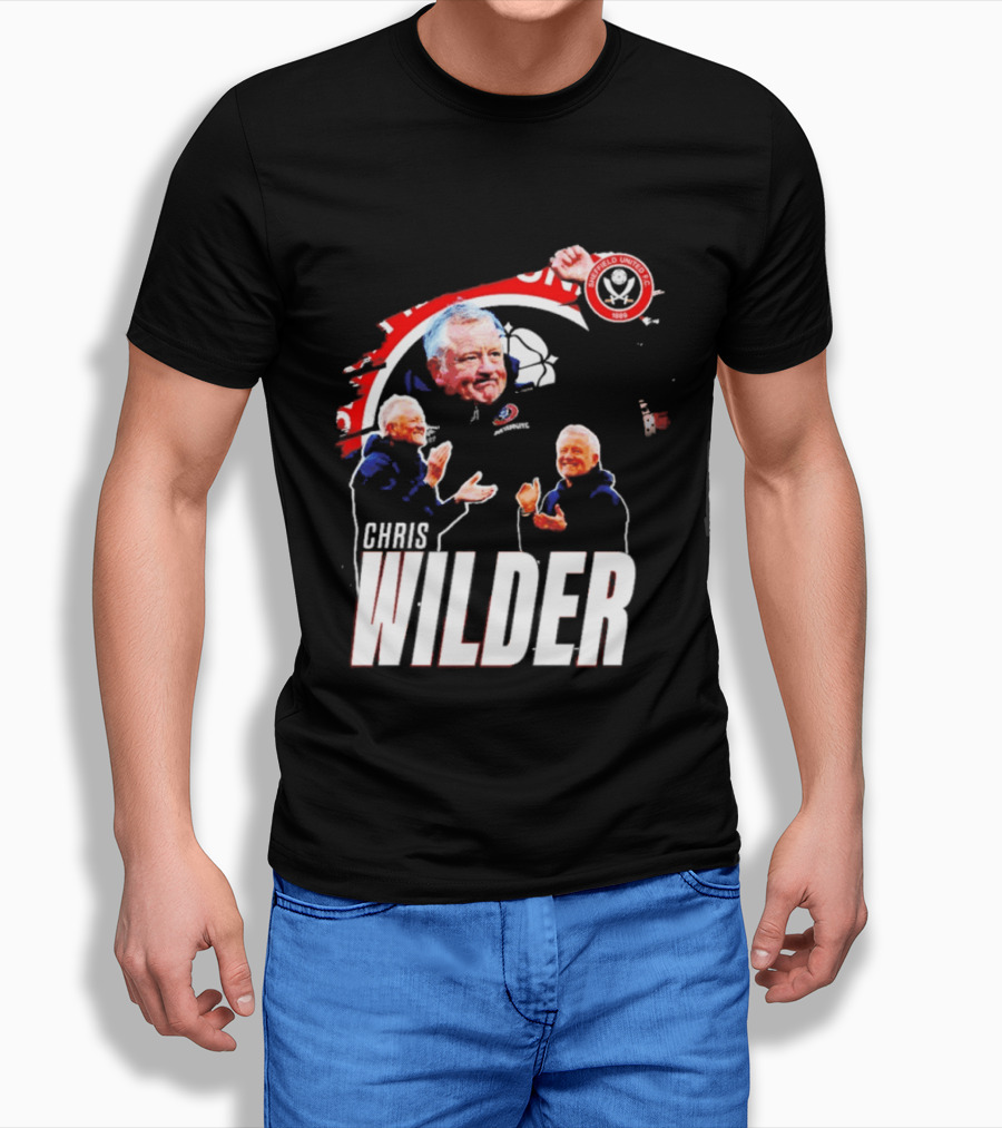 Sheffield United FC Chris Wilder Coach Fan Celebration T-Shirt