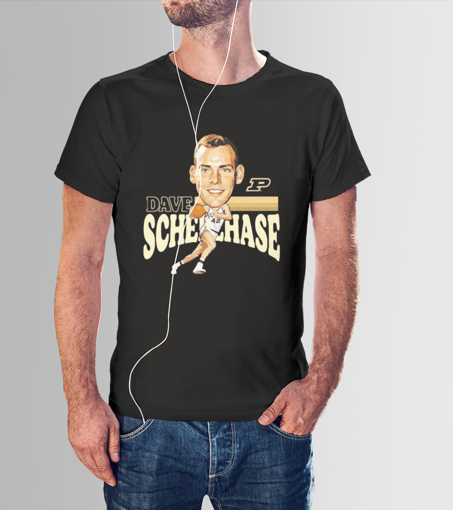 Dave Schellhase Purdue Boilermakers Basketball Legends Caricature 42 T-Shirt