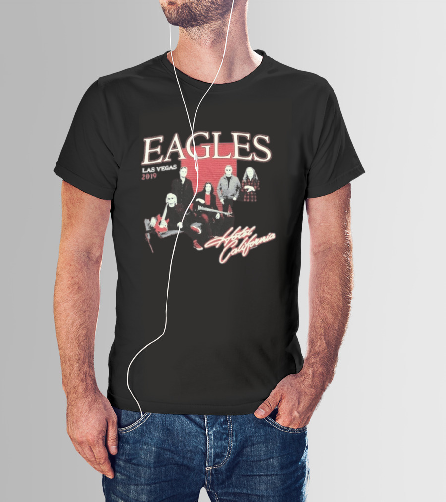 Eagles Hotel California Las Vegas 2019 Band Image T-Shirt