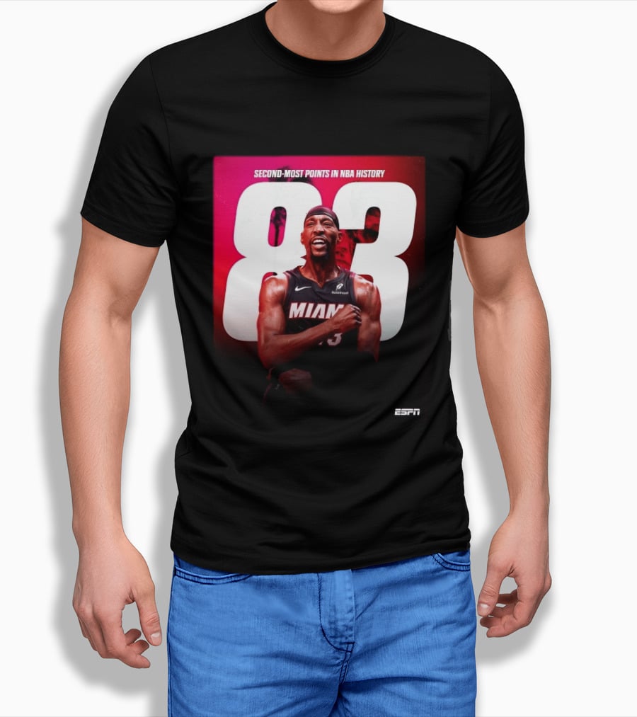 Bam Adebayo 83 Second Most Points NBA History Miami ESPN T-Shirt