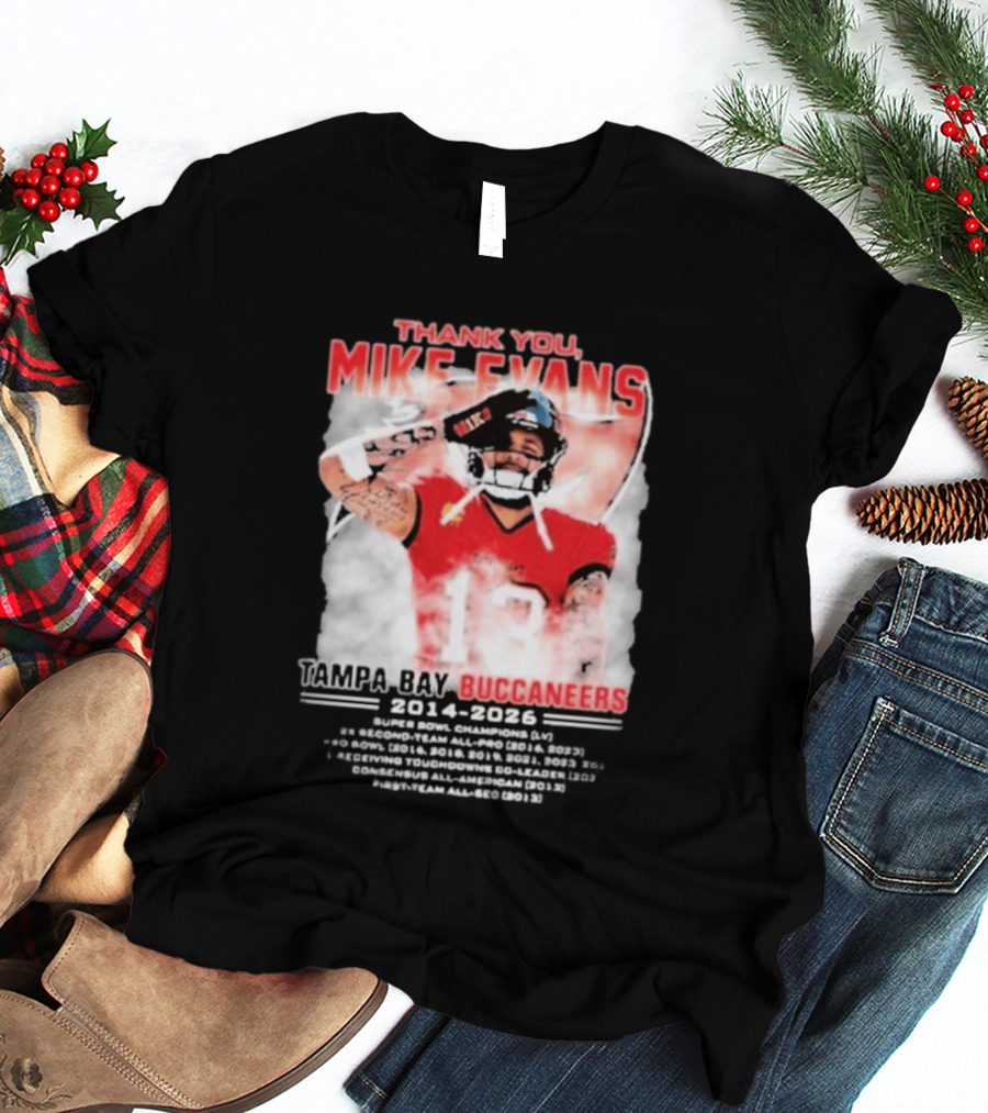Mike Evans 13 Tampa Bay Buccaneers Thank You 2014 2026 T-Shirt