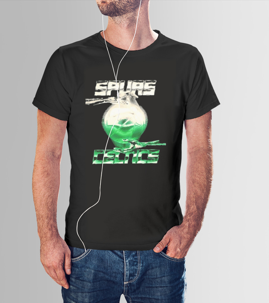 San Antonio Spurs Vs Boston Celtics NBA 2026 Glowing Basketball T-Shirt