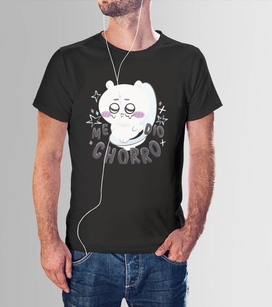 Hachiware Me Dio Chorro Chiikawa Cute Character Expression T-Shirt