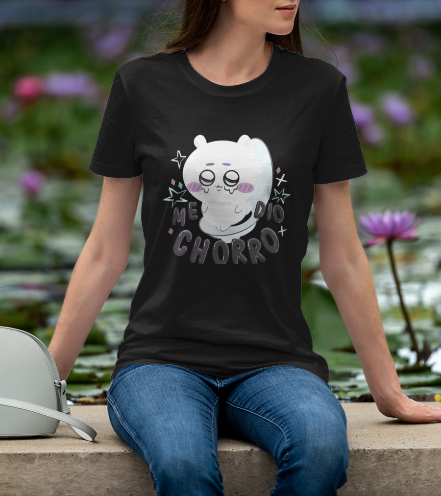 Hachiware Me Dio Chorro Chiikawa Cute Character Expression T-Shirt