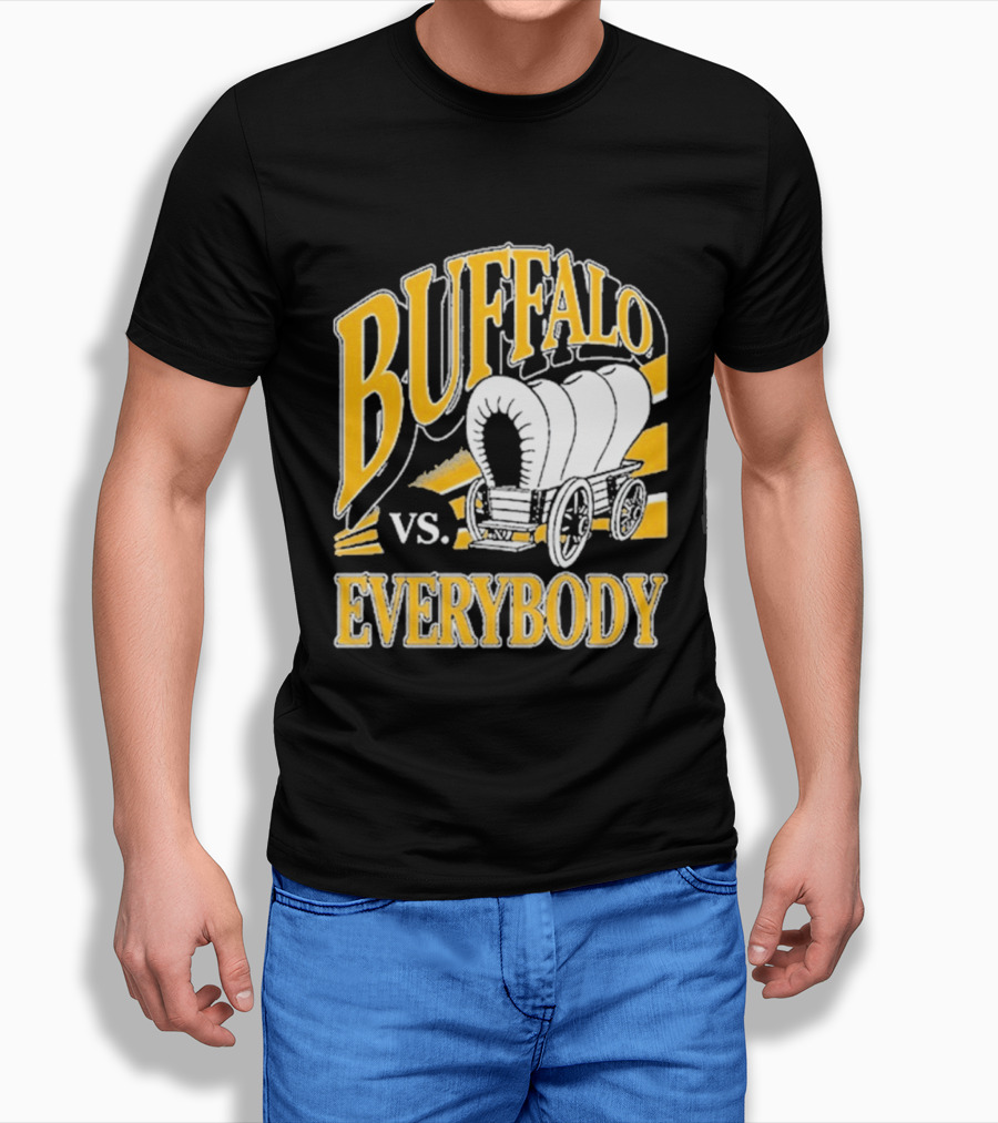 Buffalo Vs. Everybody Spittin' Chiclets Covered Wagon T-Shirt