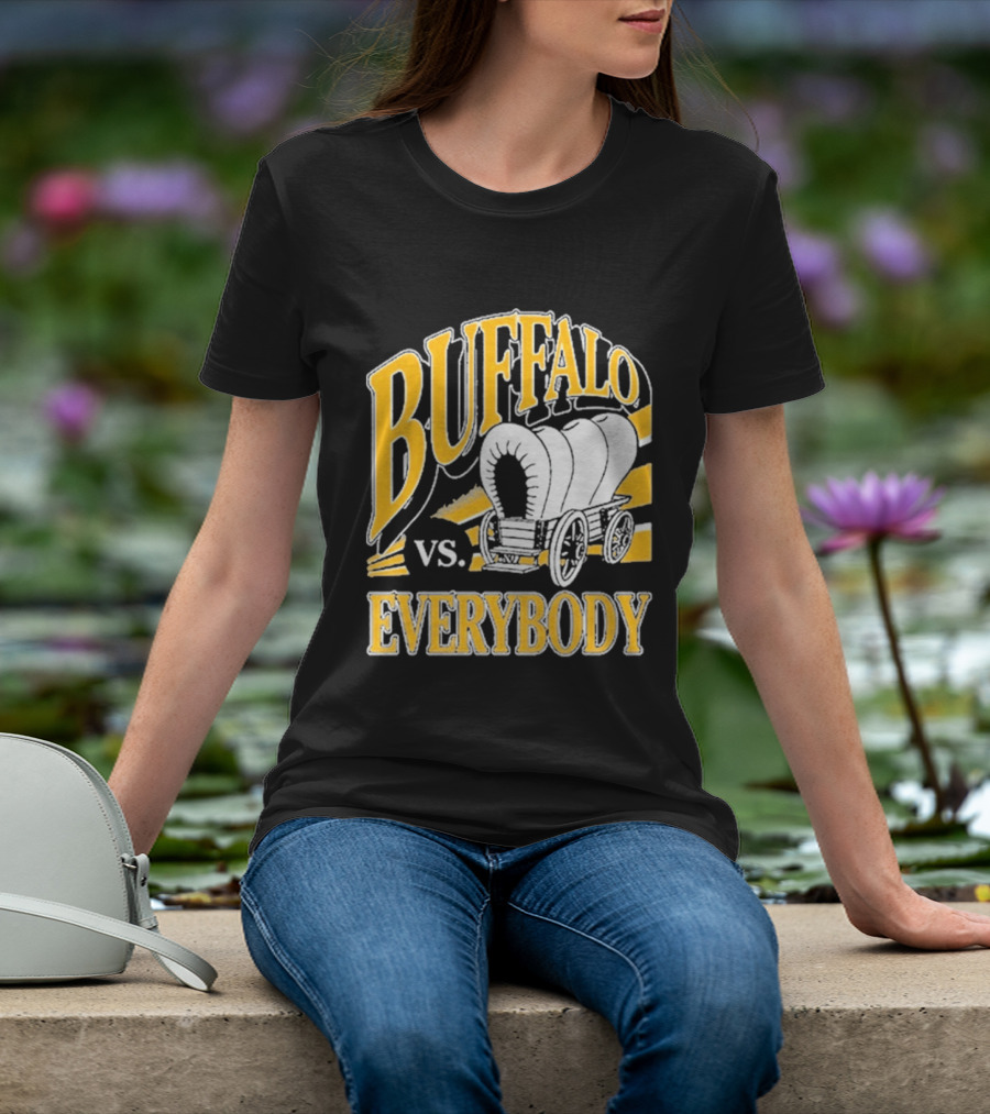 Buffalo Vs. Everybody Spittin' Chiclets Covered Wagon T-Shirt