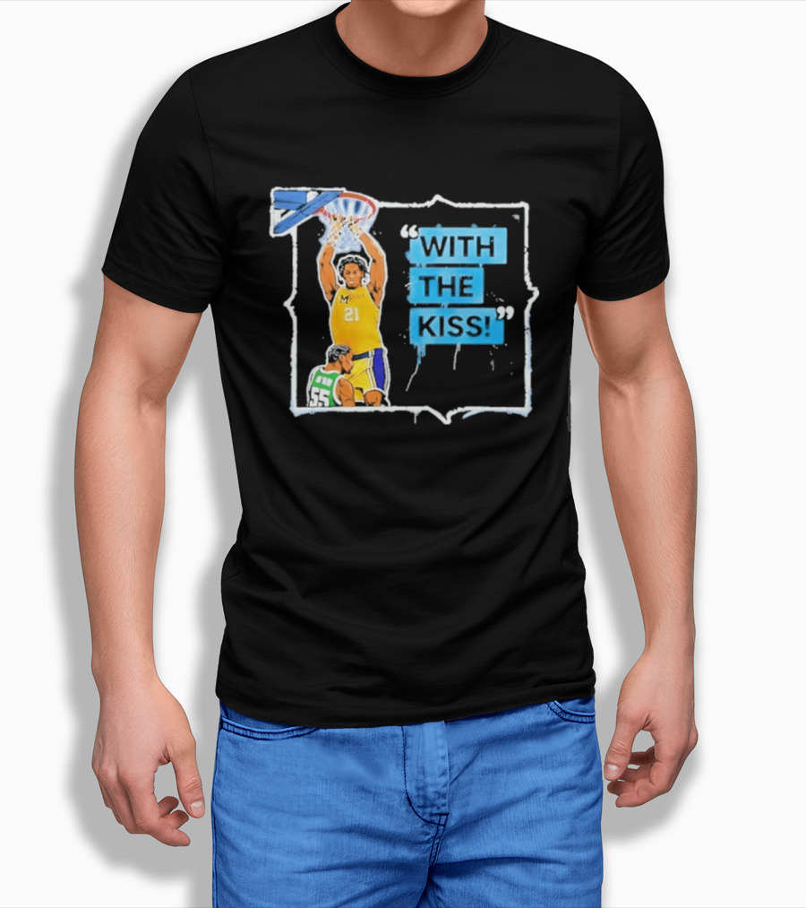 Morez Johnson Jr. 21 Dunking Action With The Kiss T-Shirt