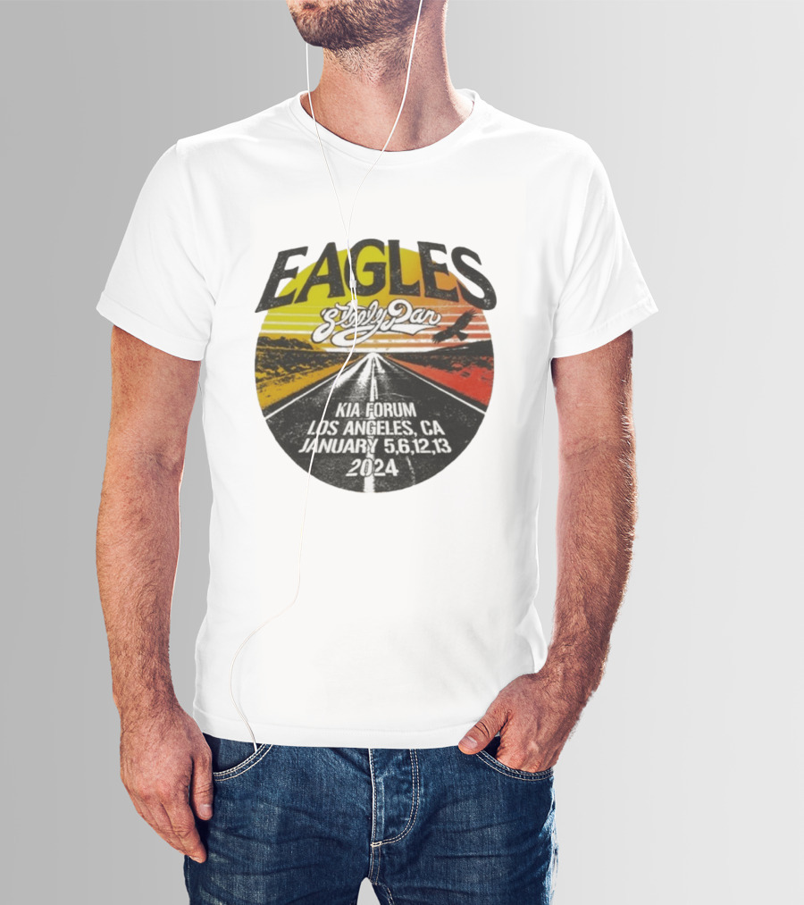Eagles Steely Dan Kia Forum Los Angeles January 2024 Tour T-Shirt