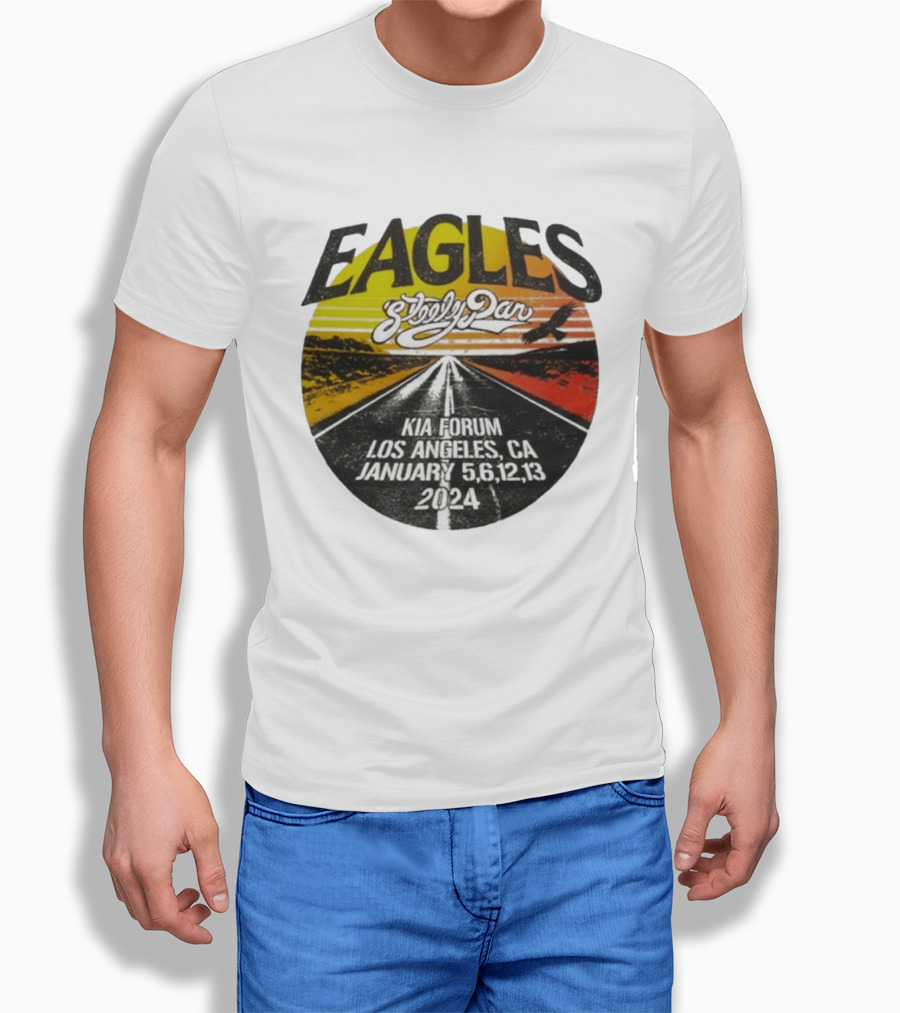 Eagles Steely Dan Kia Forum Los Angeles January 2024 Tour T-Shirt