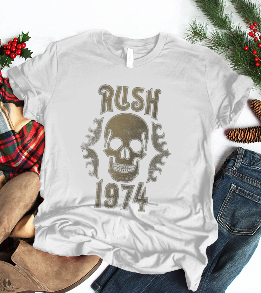 Rush Skull 1974 Retro Vintage Aesthetic T-Shirt