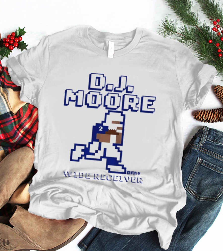 D.J. Moore Wide Receiver Retro Video Game T-Shirt