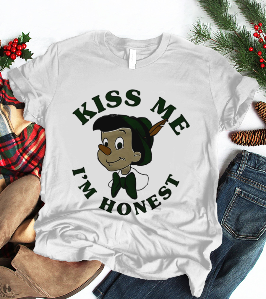 Kiss Me I'm Honest St. Patrick's Day Pinocchio T-Shirt