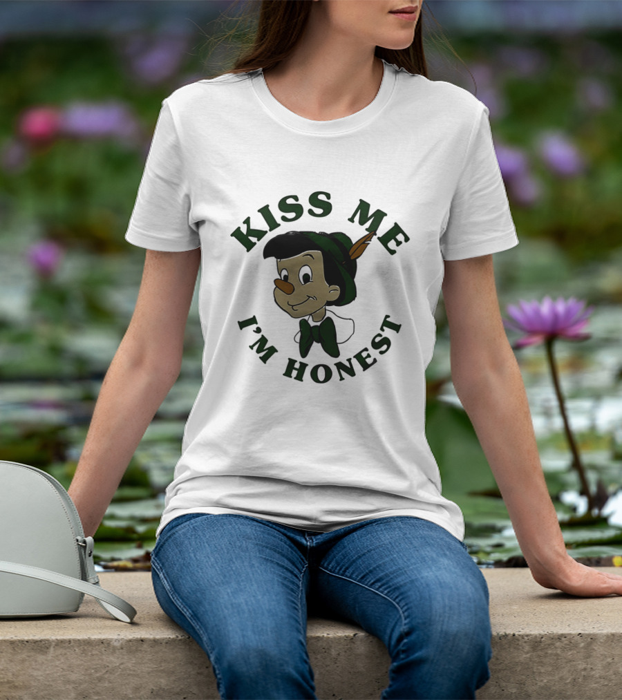 Kiss Me I'm Honest St. Patrick's Day Pinocchio T-Shirt